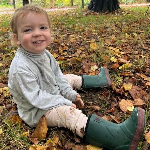 sitting in wellies